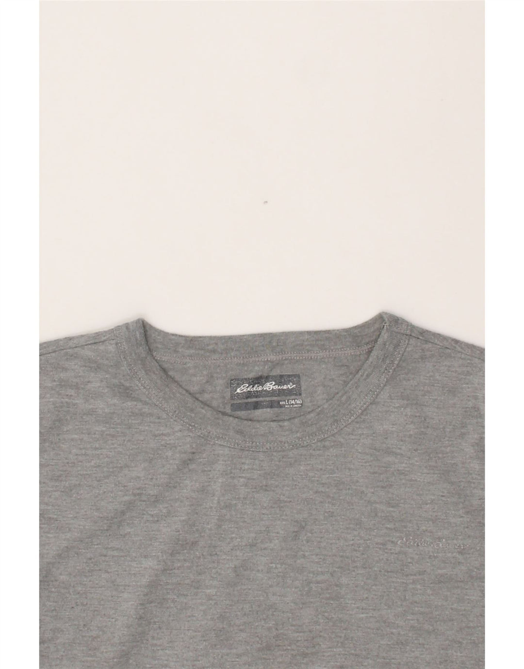EDDIE BAUER Boys T-Shirt Top 14-15 Years Large Grey Cotton Vintage Eddie Bauer and Second-Hand Eddie Bauer from Messina Hembry 