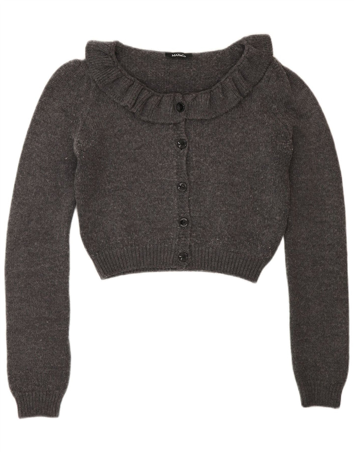 Damski sweter rozpinany Max & Co., UK 12, średnioszary, wełniany