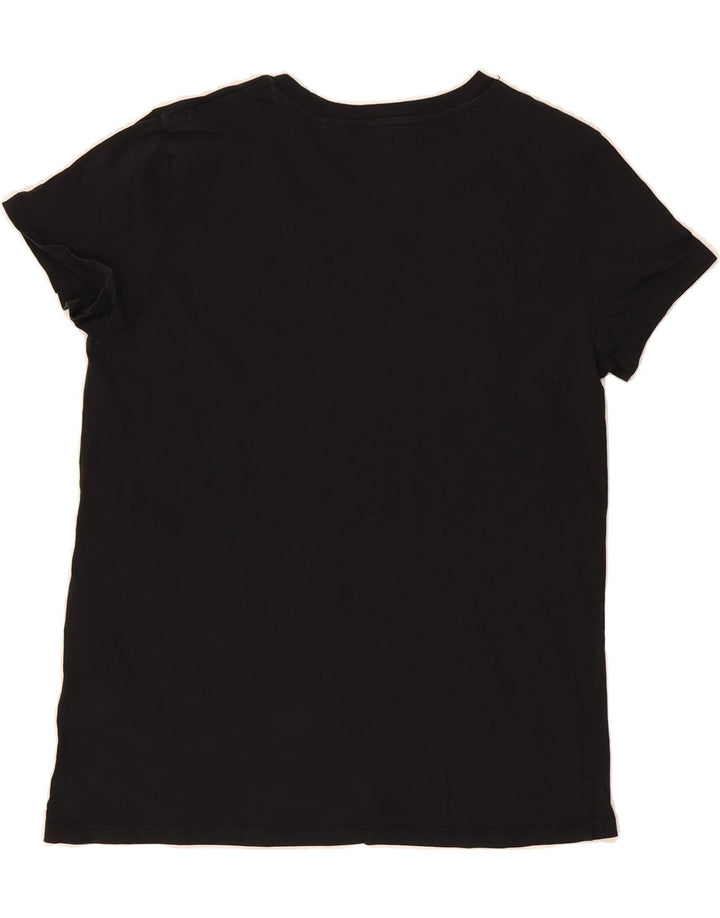LEVI'S Womens T-Shirt Top UK 12 Medium Black Vintage Levi's and Second-Hand Levi's from Messina Hembry 