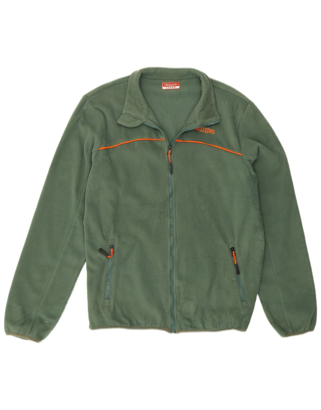 Męska kurtka polarowa Kappa UK 40, duża, zielona, poliestrowa