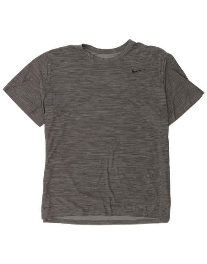 Męski T-shirt Nike Dri Fit Top XL, szary, nakrapiany poliester