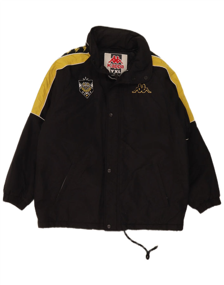 Chłopięca wiatrówka Kappa z grafiką 12-13 lat XL, kolor czarny