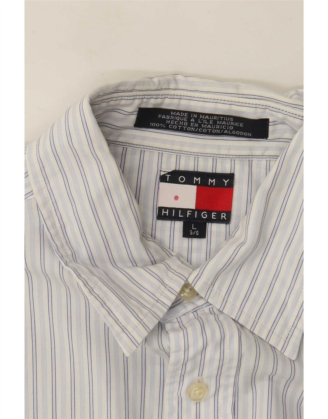 Koszula męska Tommy Hilfiger, duża, niebieska, bawełniana w prążki