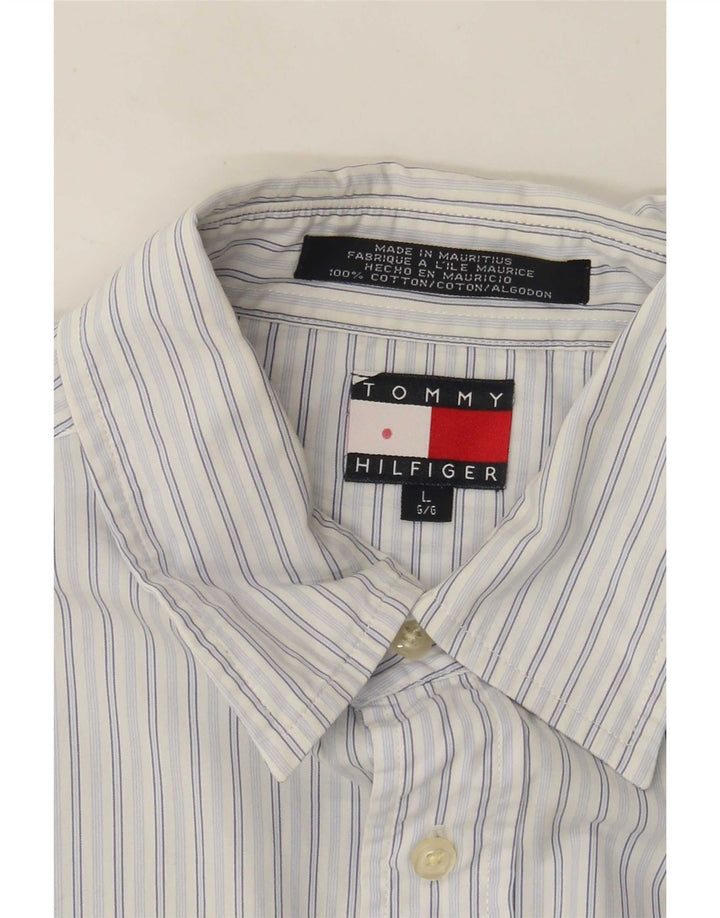 Koszula męska Tommy Hilfiger, duża, niebieska, bawełniana w prążki
