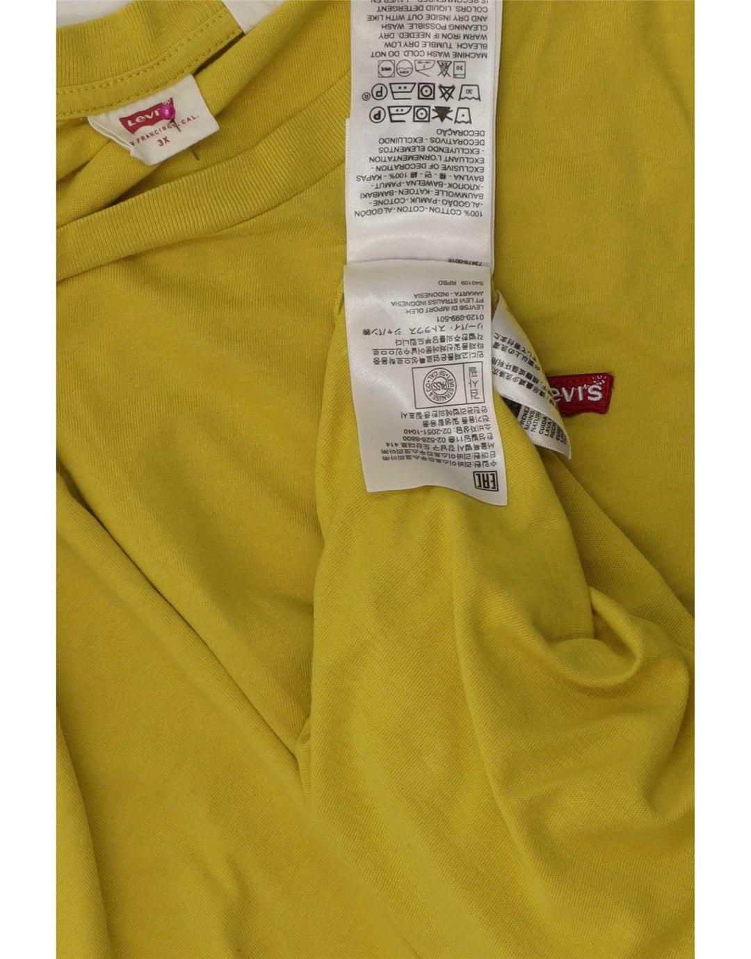 Koszulka męska Levi's Top 3XL Żółta bawełna
