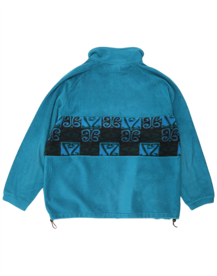 SALEWA Męska kurtka polarowa UK 42 XL Niebieski geometryczny poliester