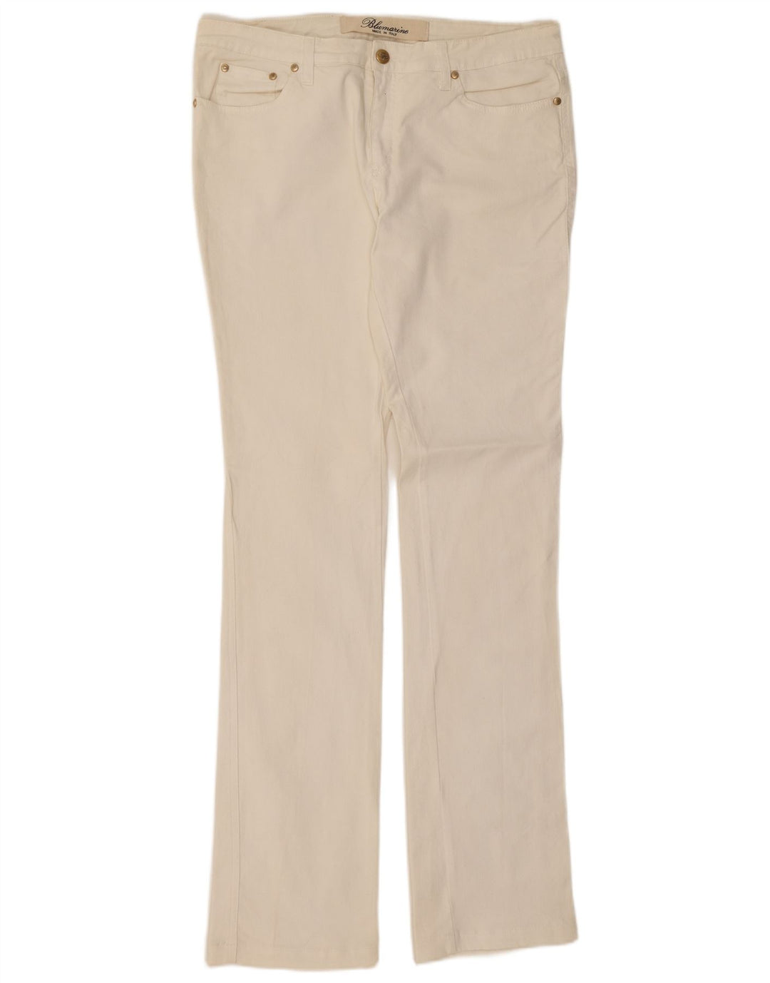 Blumarine Damskie Slim Bootcut Jeansy W30 L35 Biała Bawełna