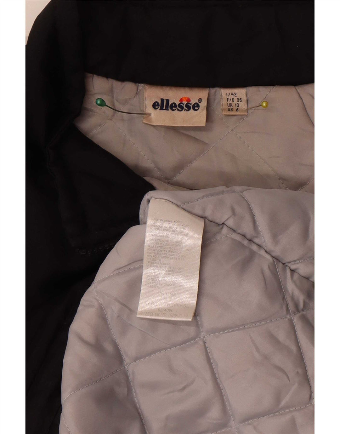 Damska kurtka Anorak typu oversize Ellesse UK 10, mała, czarna, z poliestru