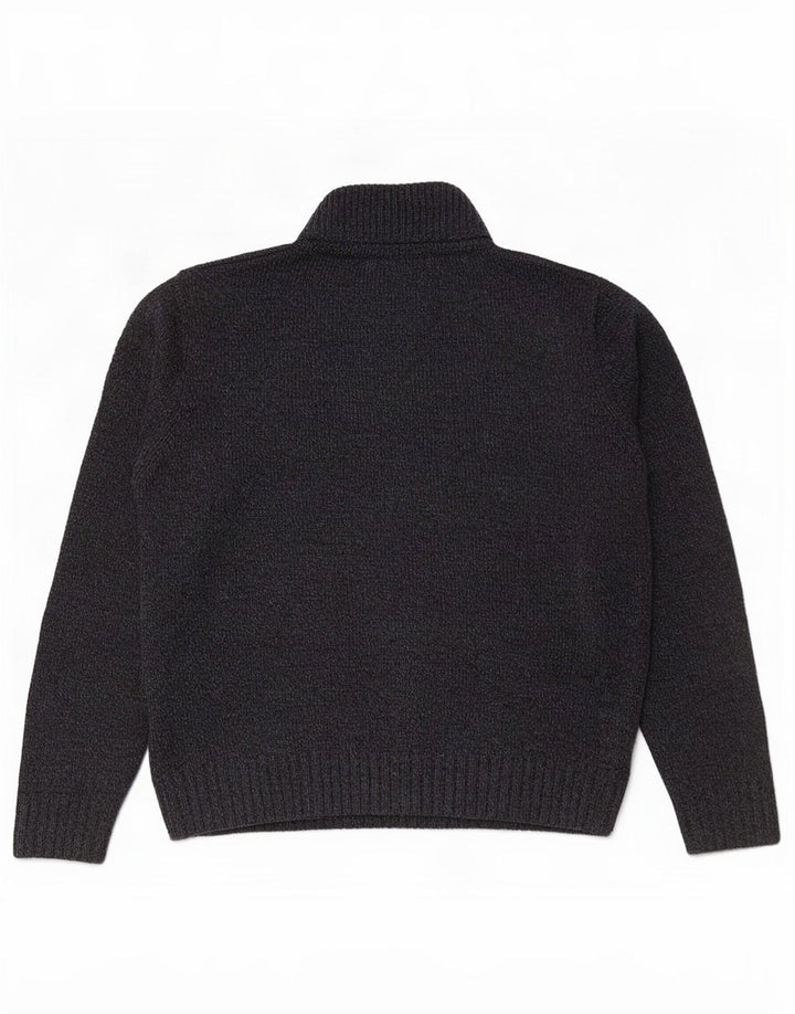 Marks & Spencer Męski sweter zapinany na guziki, średni granatowy nakrapiany