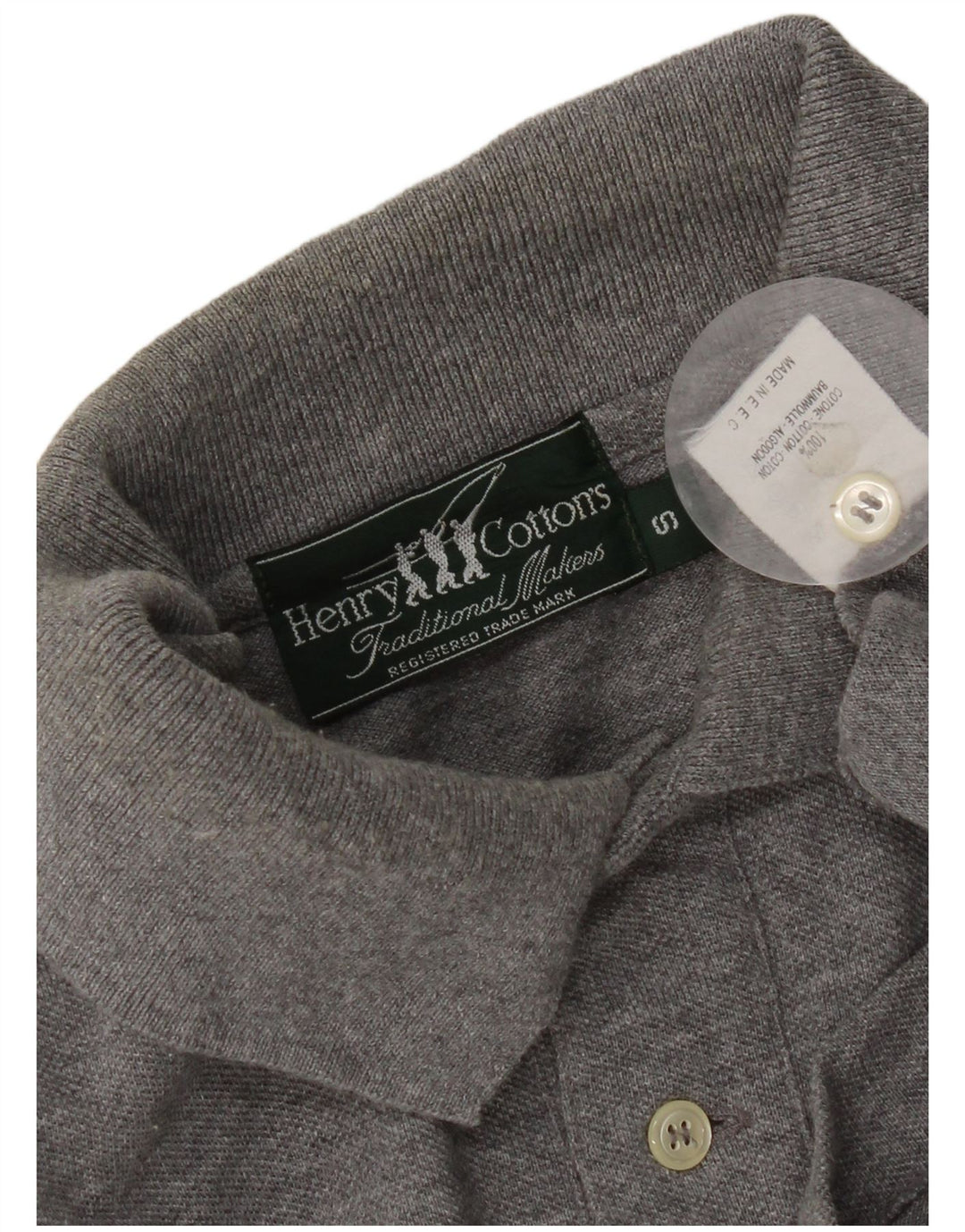 Męska koszulka polo Henry Cottons, mała, szara, bawełniana