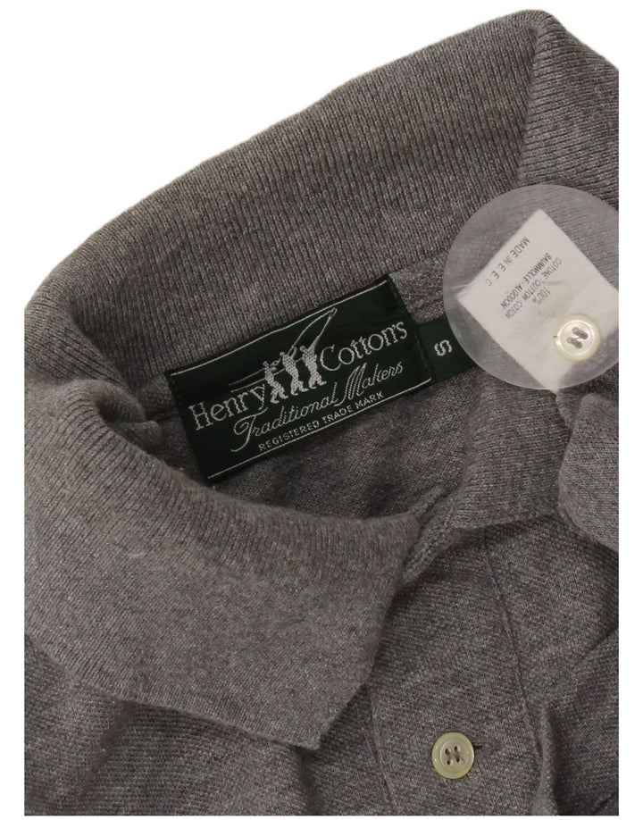 Męska koszulka polo Henry Cottons, mała, szara, bawełniana
