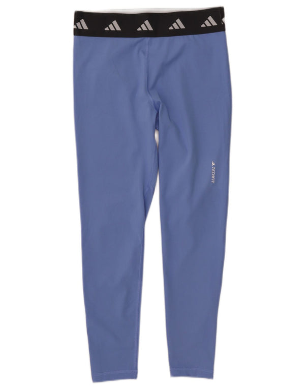 Damskie legginsy Adidas Aeroready Graphic UK 12/14 Średni niebieski, blok kolorów