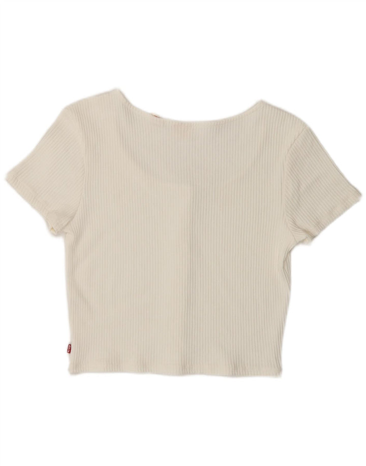Damska bluzka koszulowa Levi's Crop UK 14, duża biała