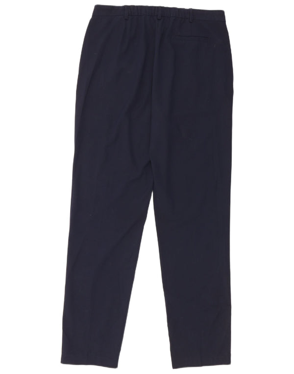 Marks & Spencer Damskie spodnie chino z wysokim stanem UK 14 Large W34 L32 Granatowe B