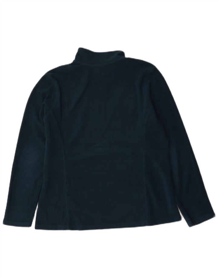 Damski sweter polarowy Eddie Bauer z zamkiem błyskawicznym UK 16, duży niebieski poliester