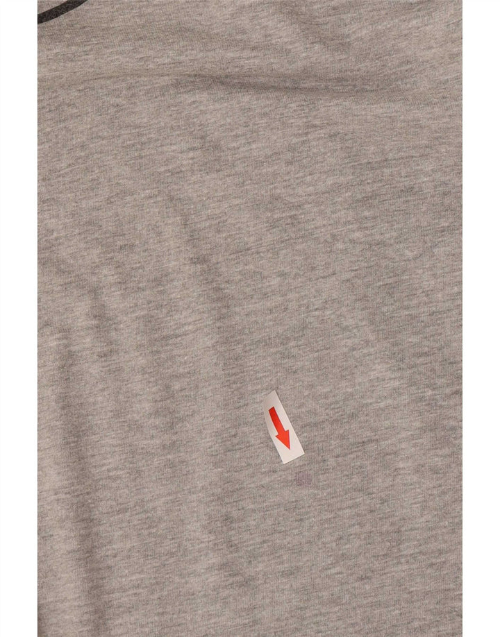 Męski T-shirt z grafiką Volcom, duży, szary, bawełniany w plamki