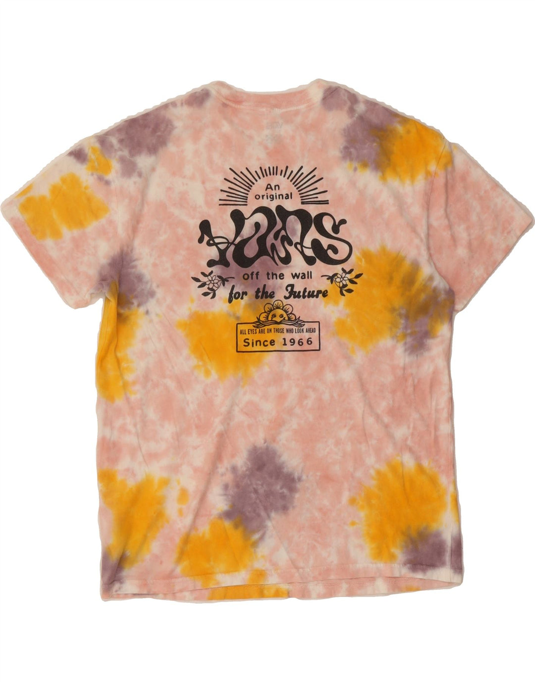 VANS Mens Graphic T-Shirt Top Small Pink Tie Dye Cotton Vintage Vans and Second-Hand Vans from Messina Hembry 