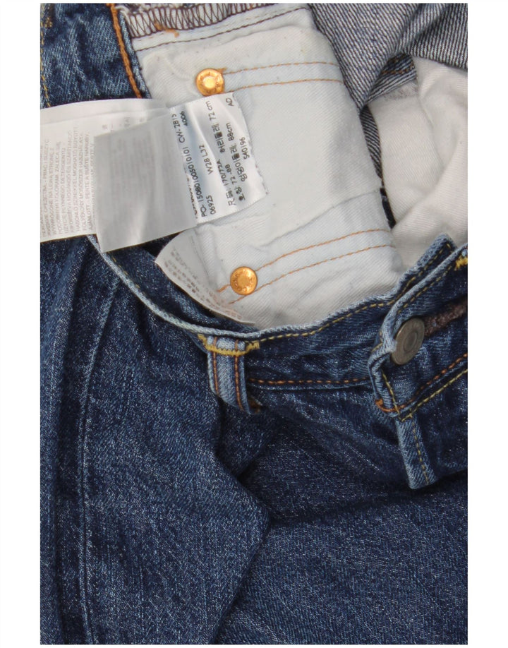Męskie proste dżinsy Levi's W28 L32 Granatowa bawełna