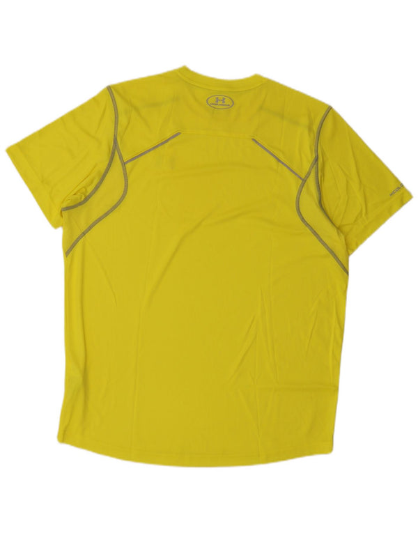 Męska koszulka t-shirt Under Armour Heat Gear, XL, żółty poliester