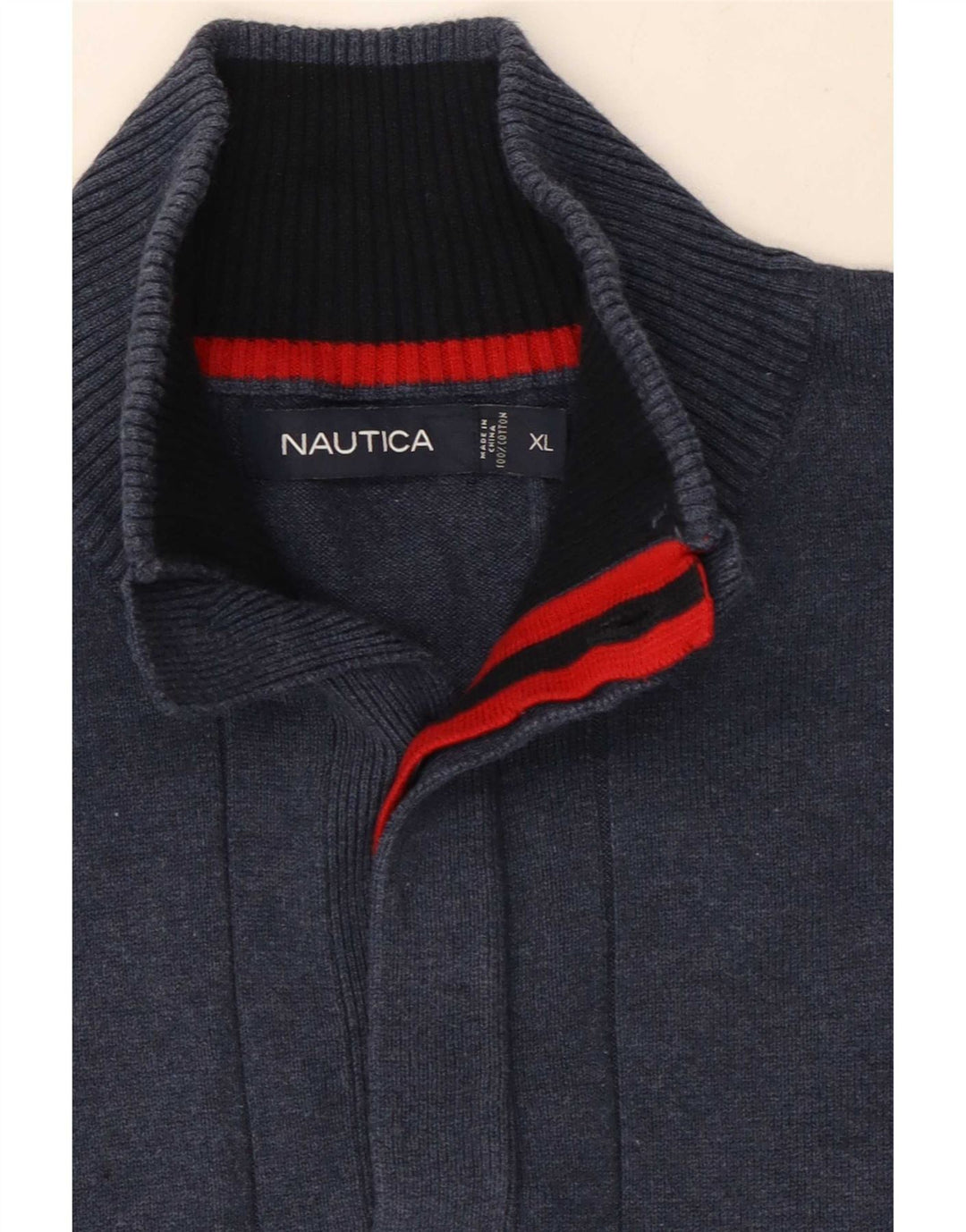 Męski sweter zapinany na guziki Nautica XL, granatowy, bawełniany