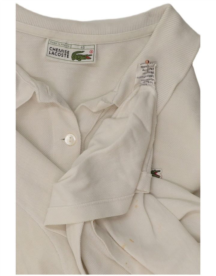 Damska koszulka polo Lacoste, rozmiar 46 XL, biała, bawełniana
