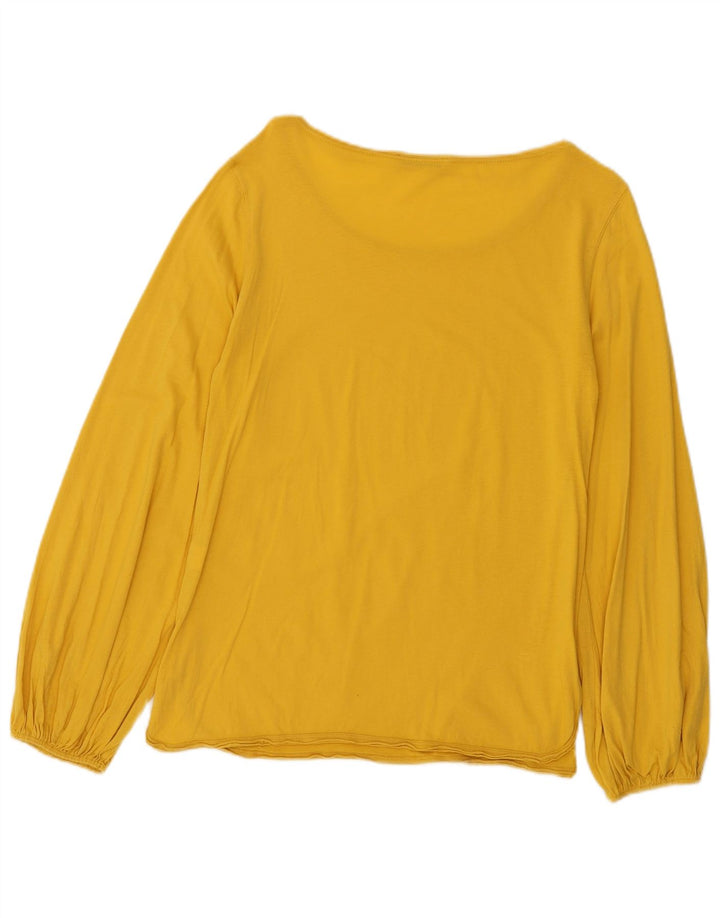 Top damski Zara z długim rękawem UK 10, mały, żółty, bawełniany