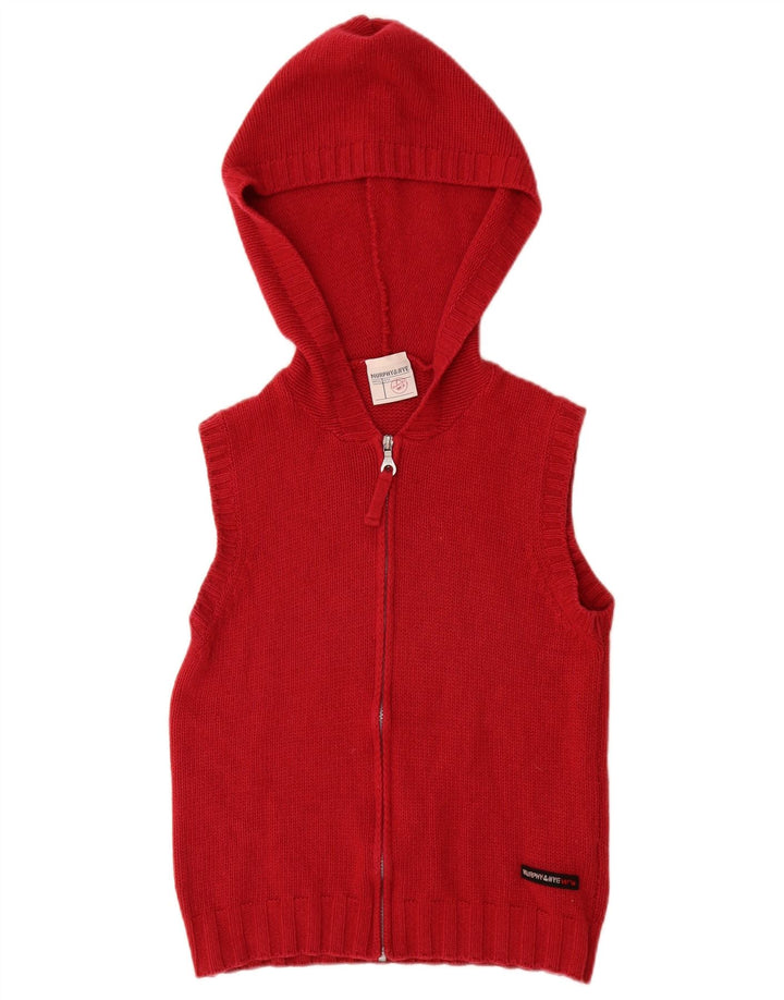 MURPHY & NYE Damski sweter z kapturem, rozpinany, UK 10, mały, bordowy