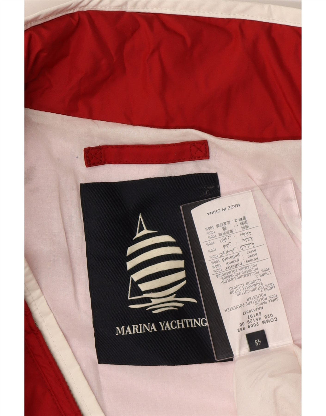 Damska kurtka użytkowa z kapturem MARINA YACHTING IT 48 XL, czerwona, poliester