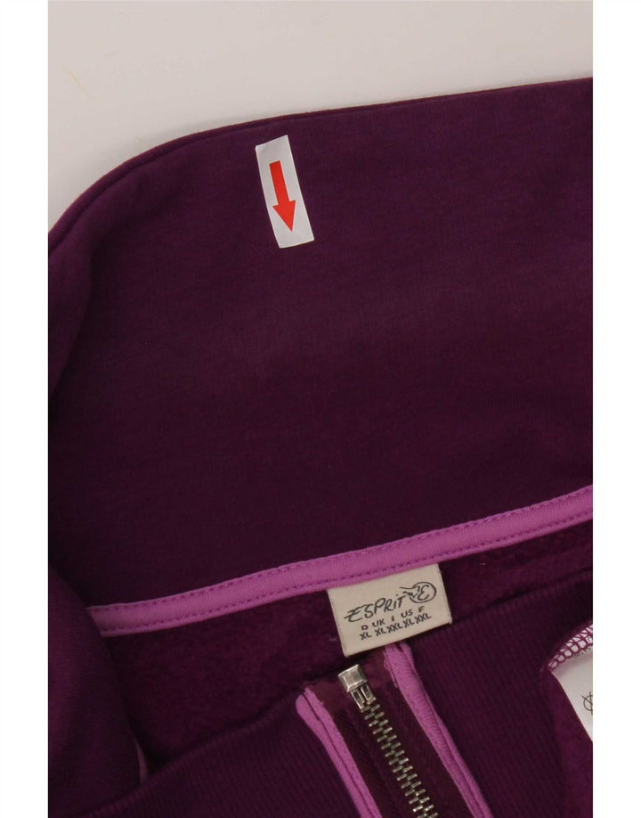 Damska kurtka dresowa Esprit UK 18 XL, fioletowa bawełna