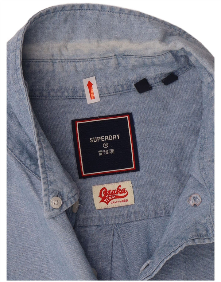 Koszula męska Superdry XL, niebieska, bawełniana
