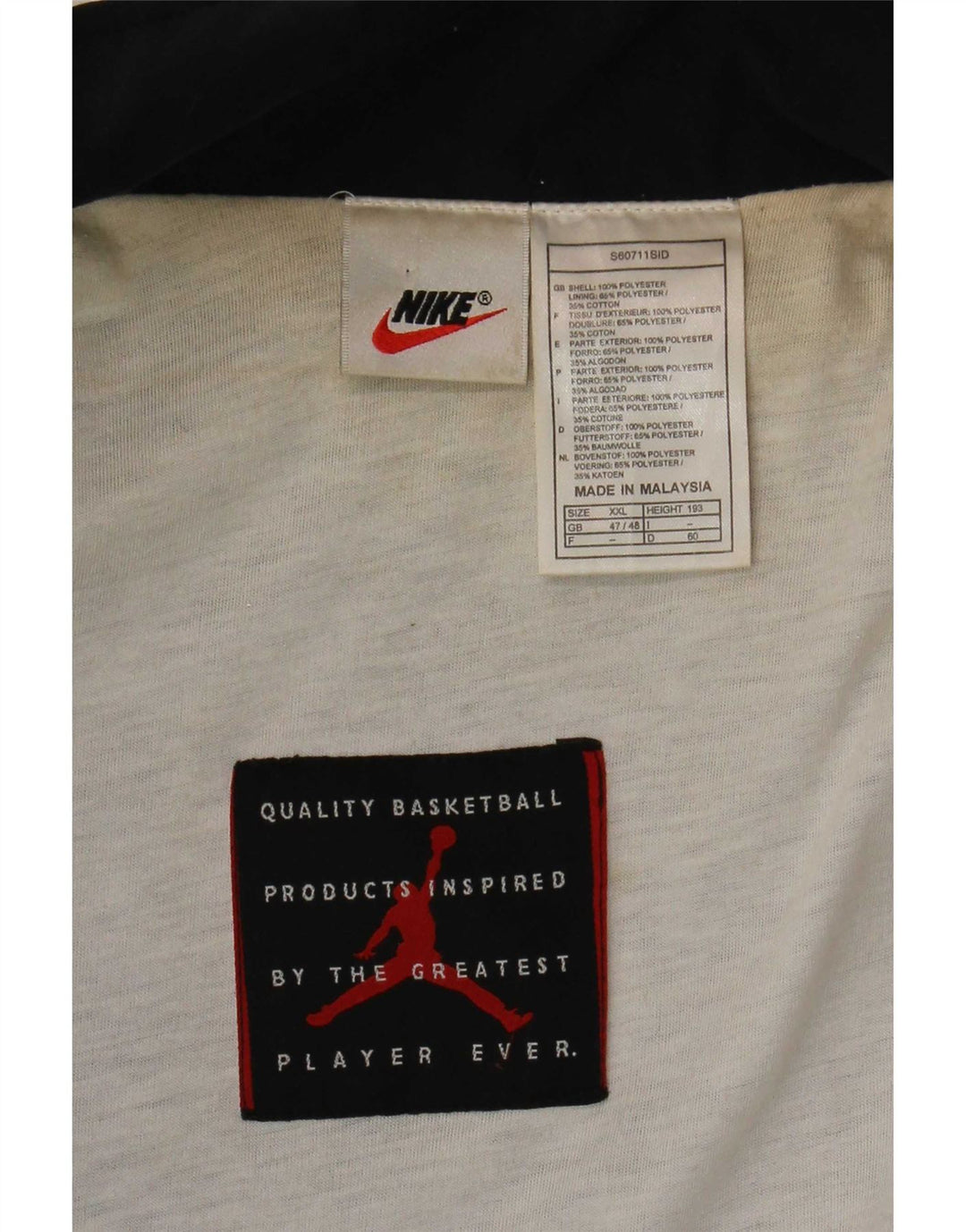 Męska kurtka bomberka Nike UK 47/48 2XL Czarny poliester z blokami kolorów