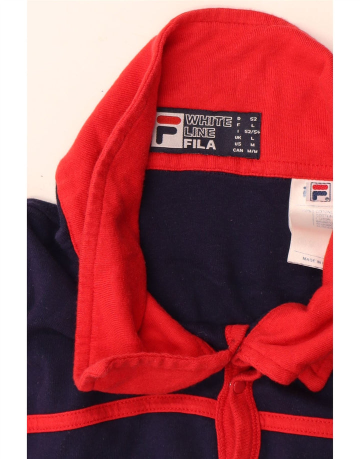 Męska koszulka polo FILA, duża, bawełniana, w kolorze granatowym