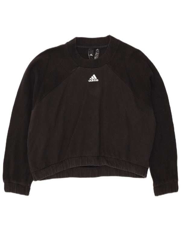 Damska bluza Adidas Crop Jumper UK 14 Medium Black Colorblock