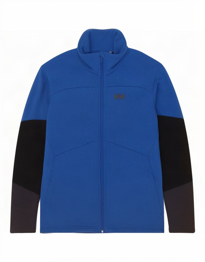 Męska bluza dresowa Helly Hansen, duży niebieski poliester z blokami kolorów