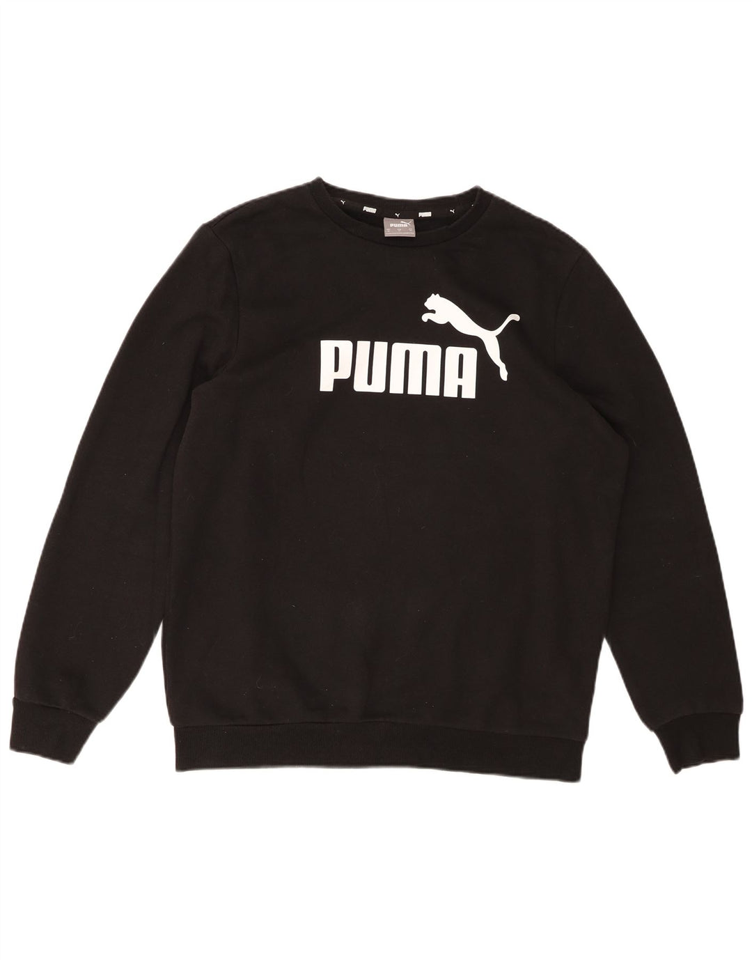 Męski sweter z grafiką PUMA, średni czarny, bawełniany