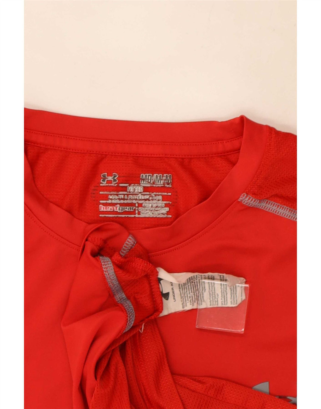 Męska koszulka t-shirt Under Armour Heat Gear, wykonana z poliestru w kolorze średniej czerwieni