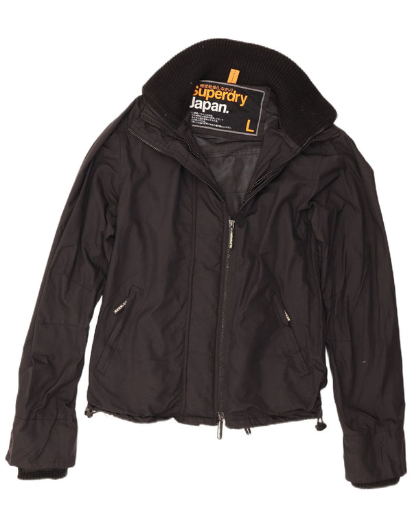 Męska wiatrówka Superdry Windcheater UK 40, duża, czarna nylonowa