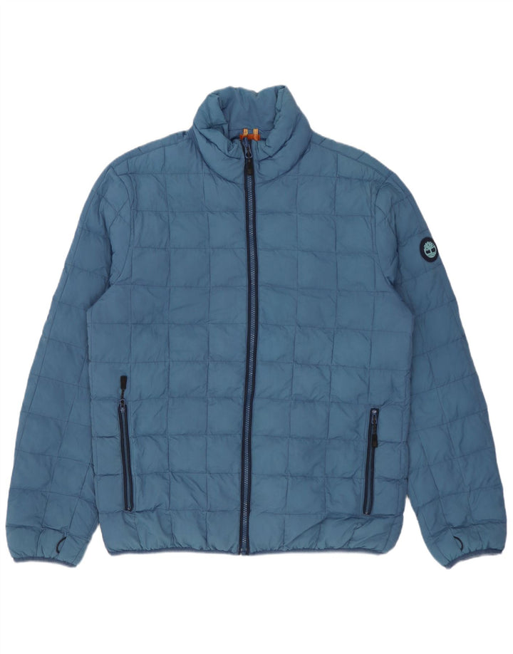 Męska wyściełana kurtka Timberland UK 38 Średni niebieski nylon