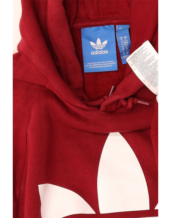 Męska bluza z kapturem Adidas Graphic, średnia czerwona, bawełniana