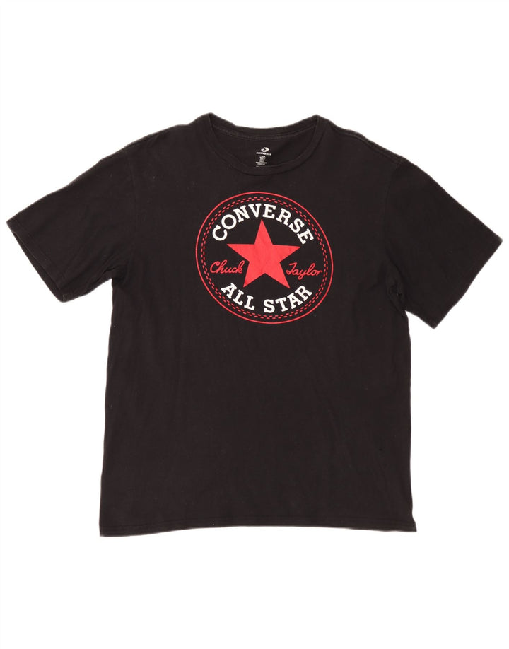 Męski T-shirt Converse Chuck Taylor z grafiką, średni czarny