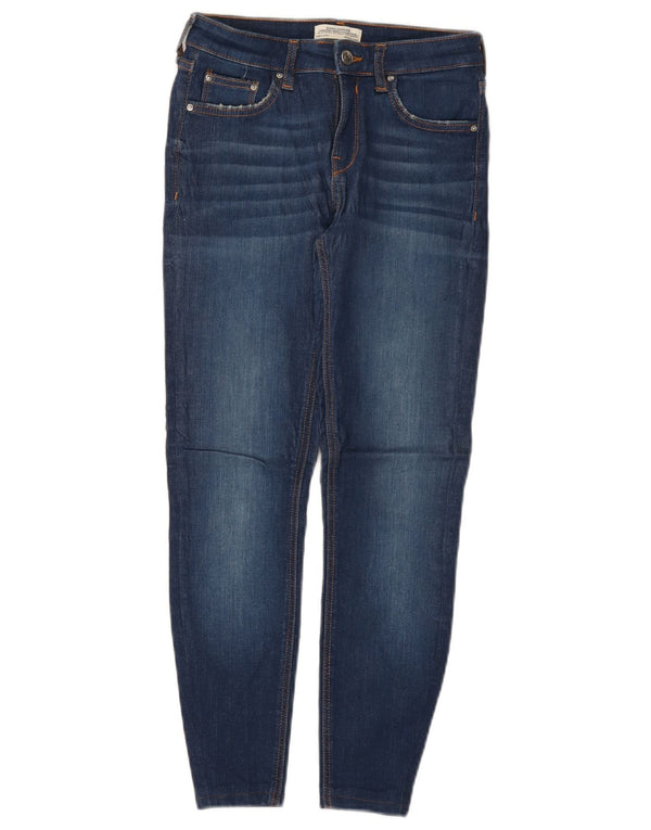 Damskie jeansy skinny Zara EU 34 2XS W24 L25 Niebieskie bawełniane