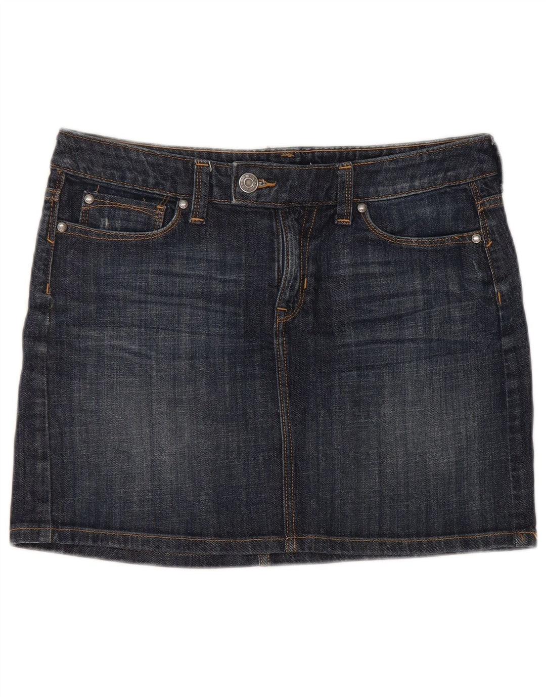 Damska mini spódniczka dżinsowa Gap UK 12 Medium W32 Granatowa bawełna