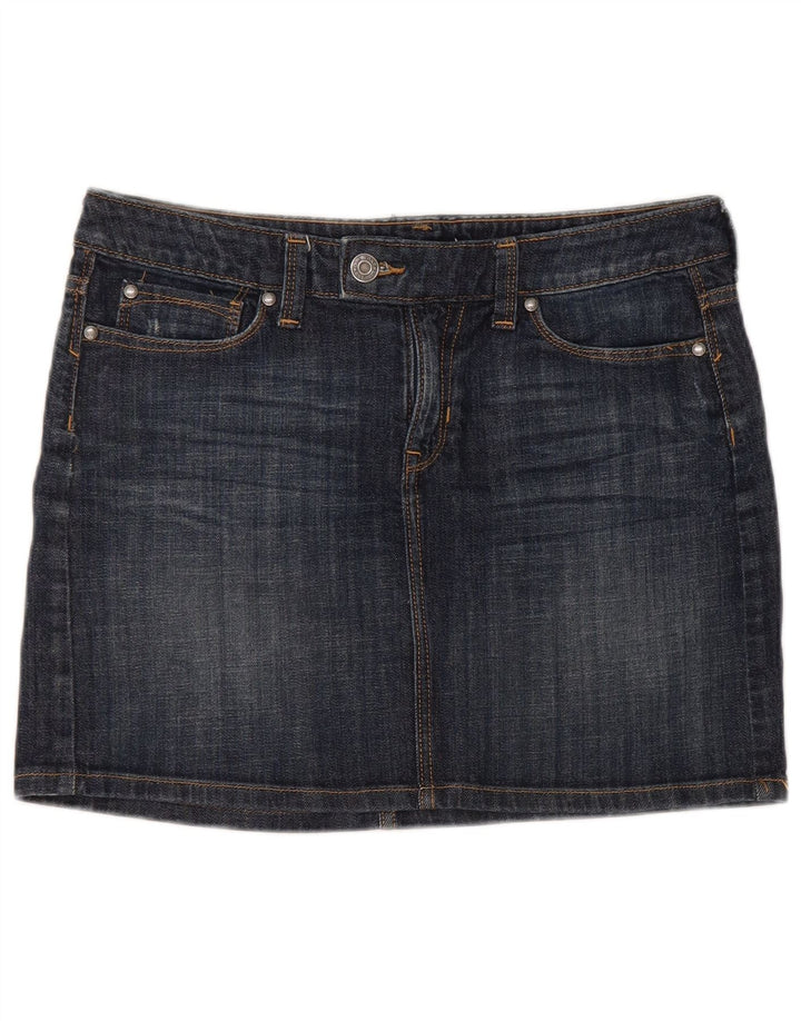 Damska mini spódniczka dżinsowa Gap UK 12 Medium W32 Granatowa bawełna