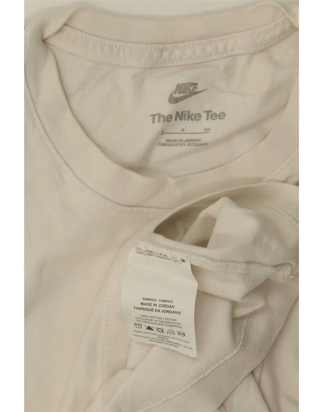 T-shirt męski Nike, mały, biały, bawełniany