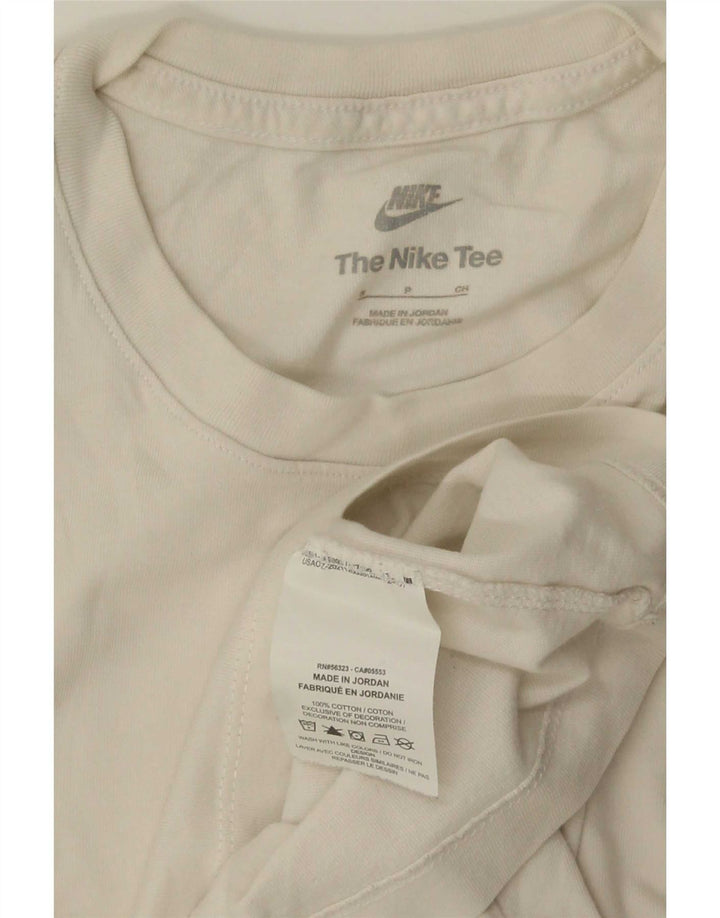 T-shirt męski Nike, mały, biały, bawełniany