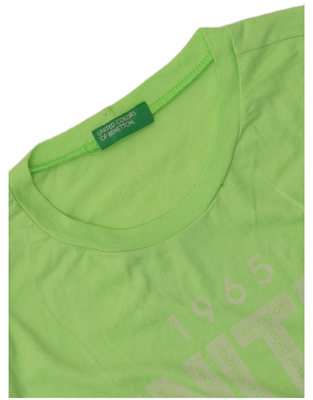 Damska koszulka graficzna Benetton Top UK 12 Medium Green
