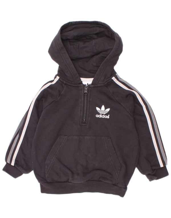 Adidas Chłopięca Bluza Z Kapturem 2-3 Lat Czarna Bawełna