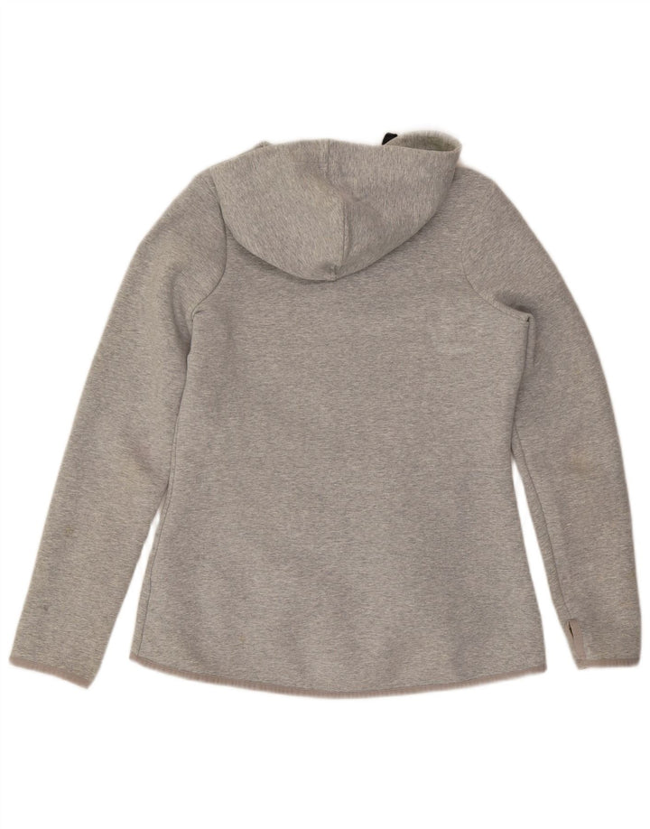 Marks & Spencer Damski sweter z kapturem i zamkiem, UK 12, średnioszary, bawełniany