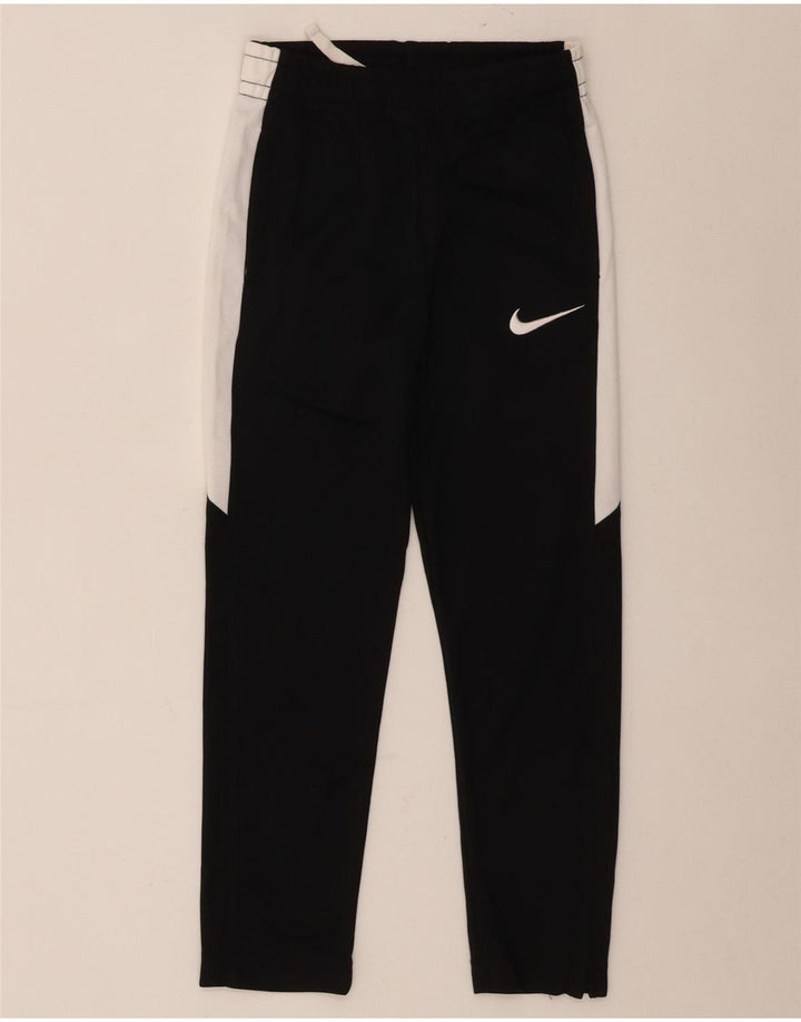 Chłopięce spodnie dresowe Nike w wieku 6-7 lat, duże, czarne, z blokami kolorów, poliestrowe