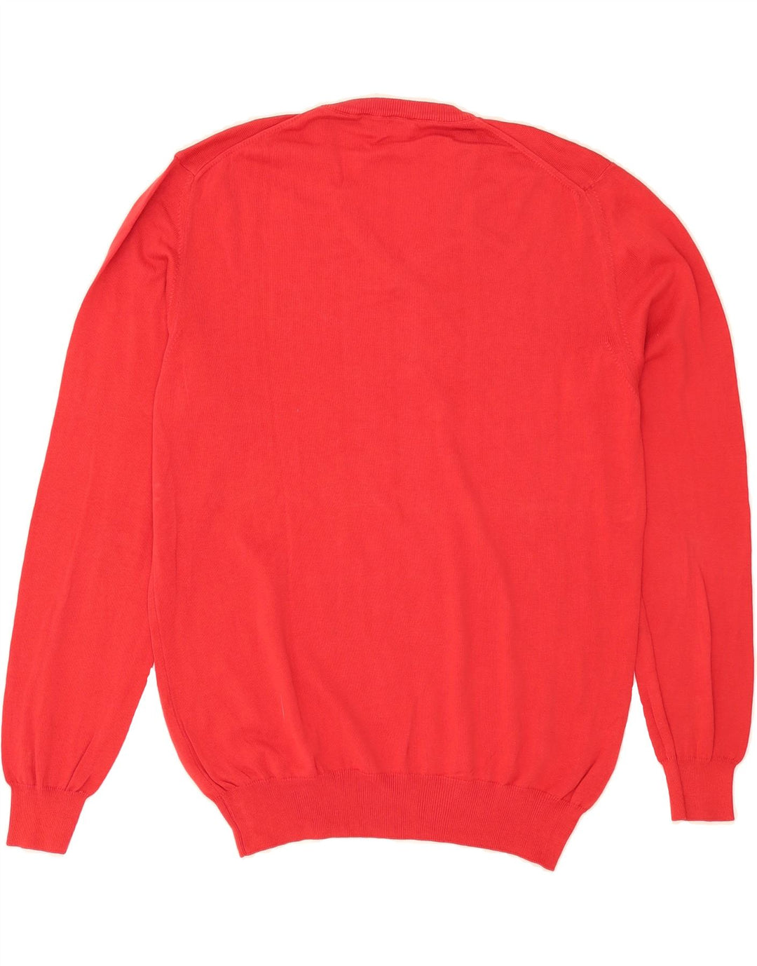REFRIGIWEAR Mens V-Neck Jumper Sweater Large Red Cotton Vintage Refrigiwear and Second-Hand Refrigiwear from Messina Hembry 